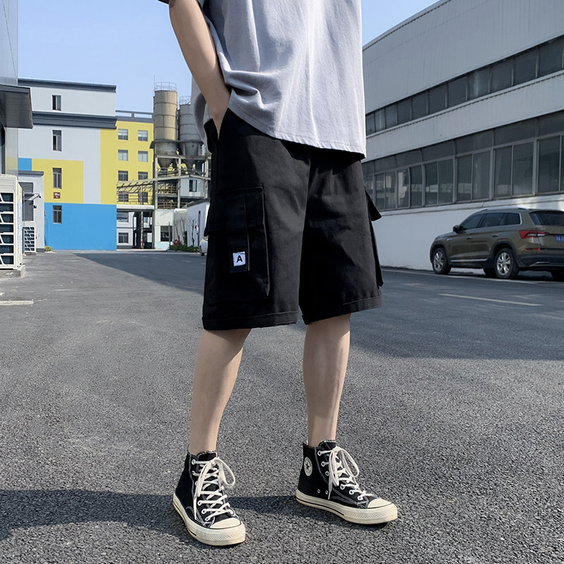 2025夏季新款直筒多口袋五分工装裤青少年宽松休闲短裤K7128-P28,男装牛仔裤,电商A062
