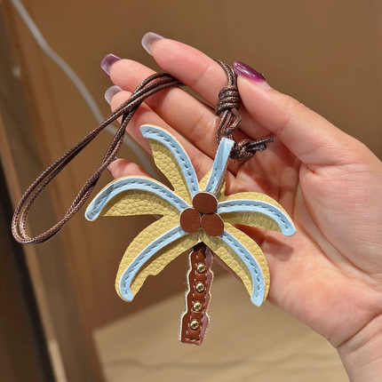 手工皮质质感椰子挂件