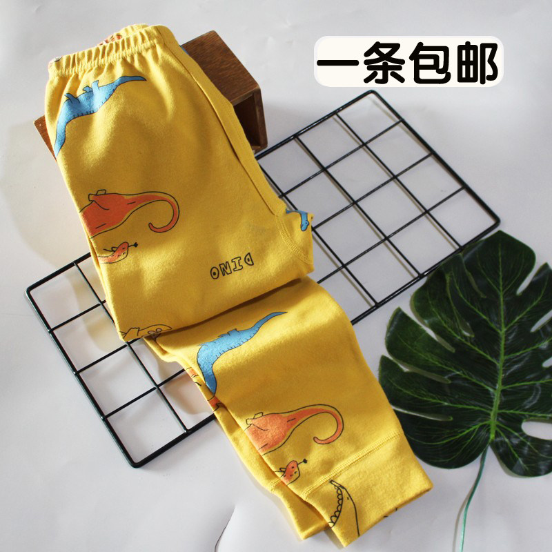 津贝儿童纯棉贝棉绒秋裤线裤秋冬款内穿男女款小童中童大童保暖裤