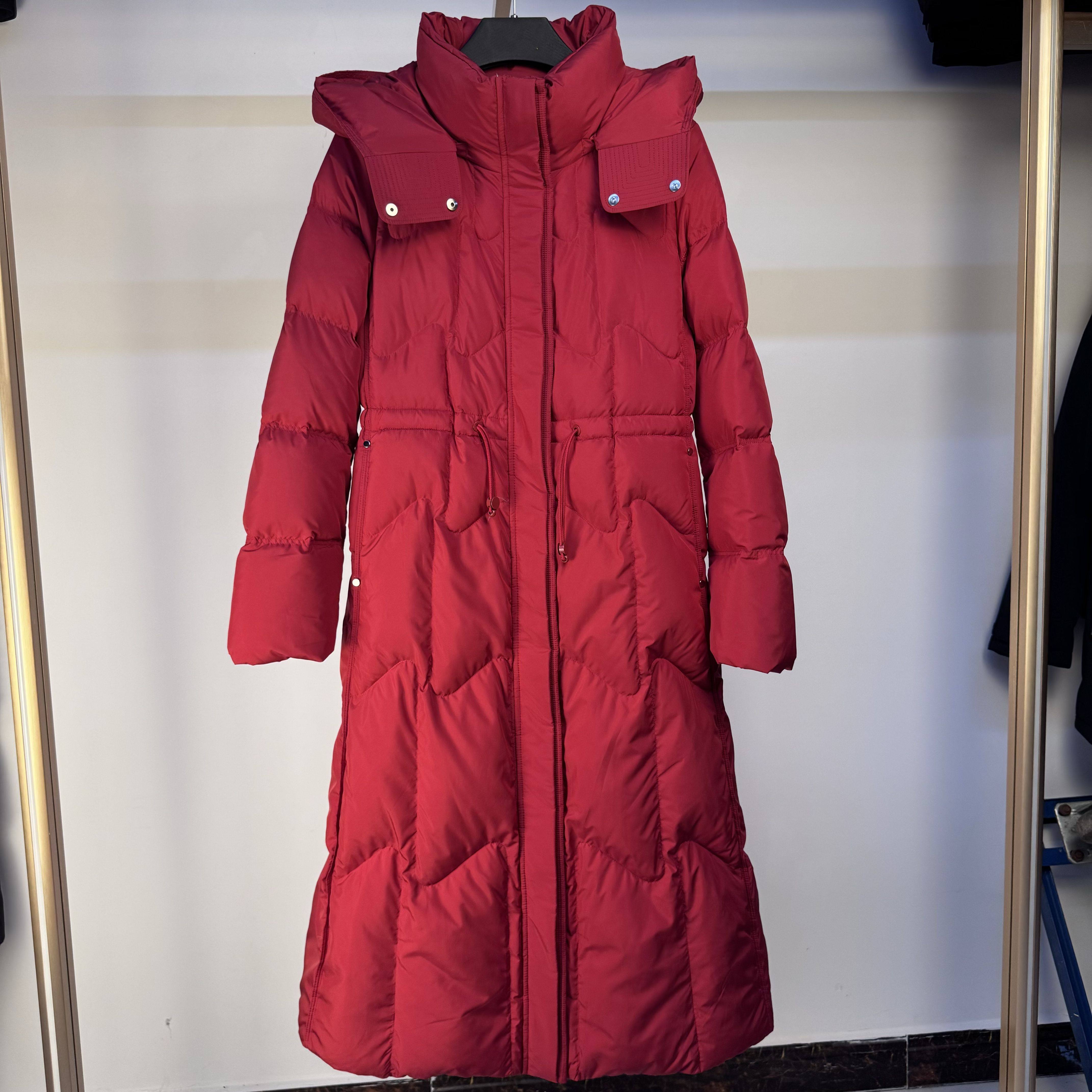 2024年新款商场代羽绒服购正品休闲显瘦潮流收腰连帽保暖中长款