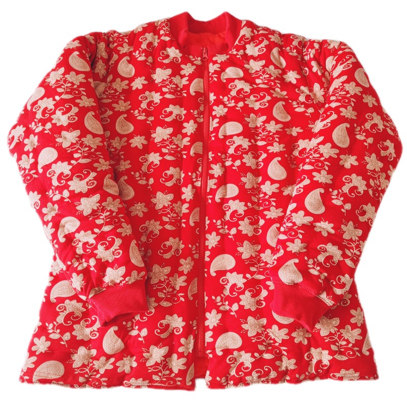 手工纯棉花中老年女士出嫁棉袄棉服结婚红色妈妈棉衣加厚保暖定做