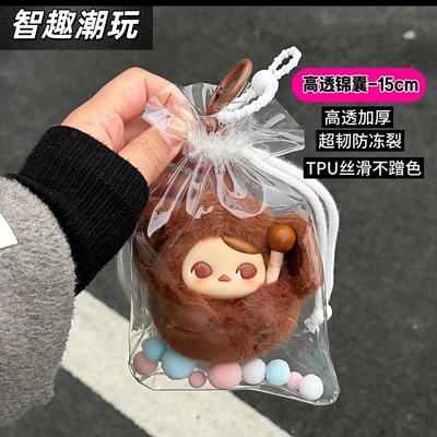 泡泡玛特PUCKY敲敲系列高透娃包
