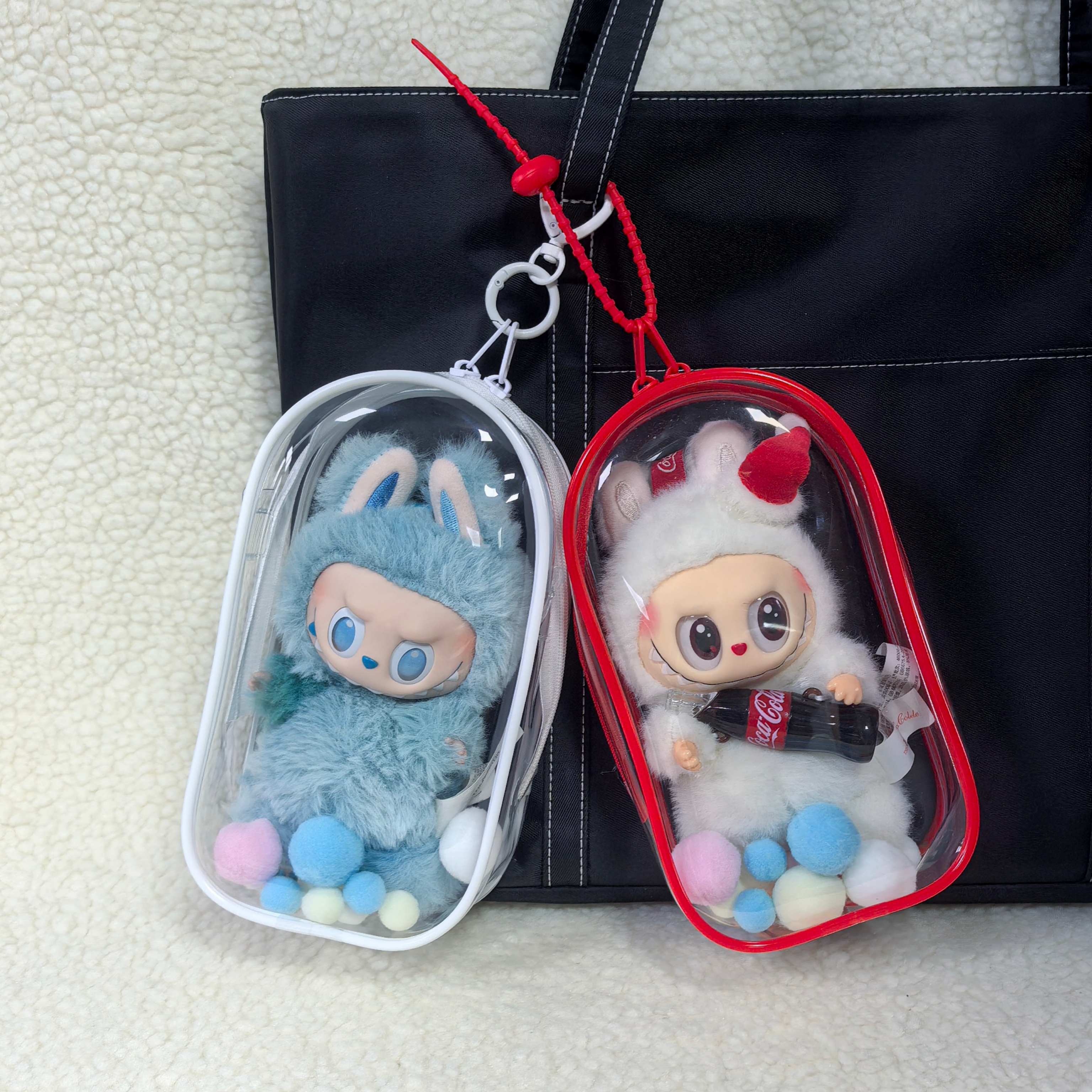 加厚版Labubu搪胶保护套高清娃包