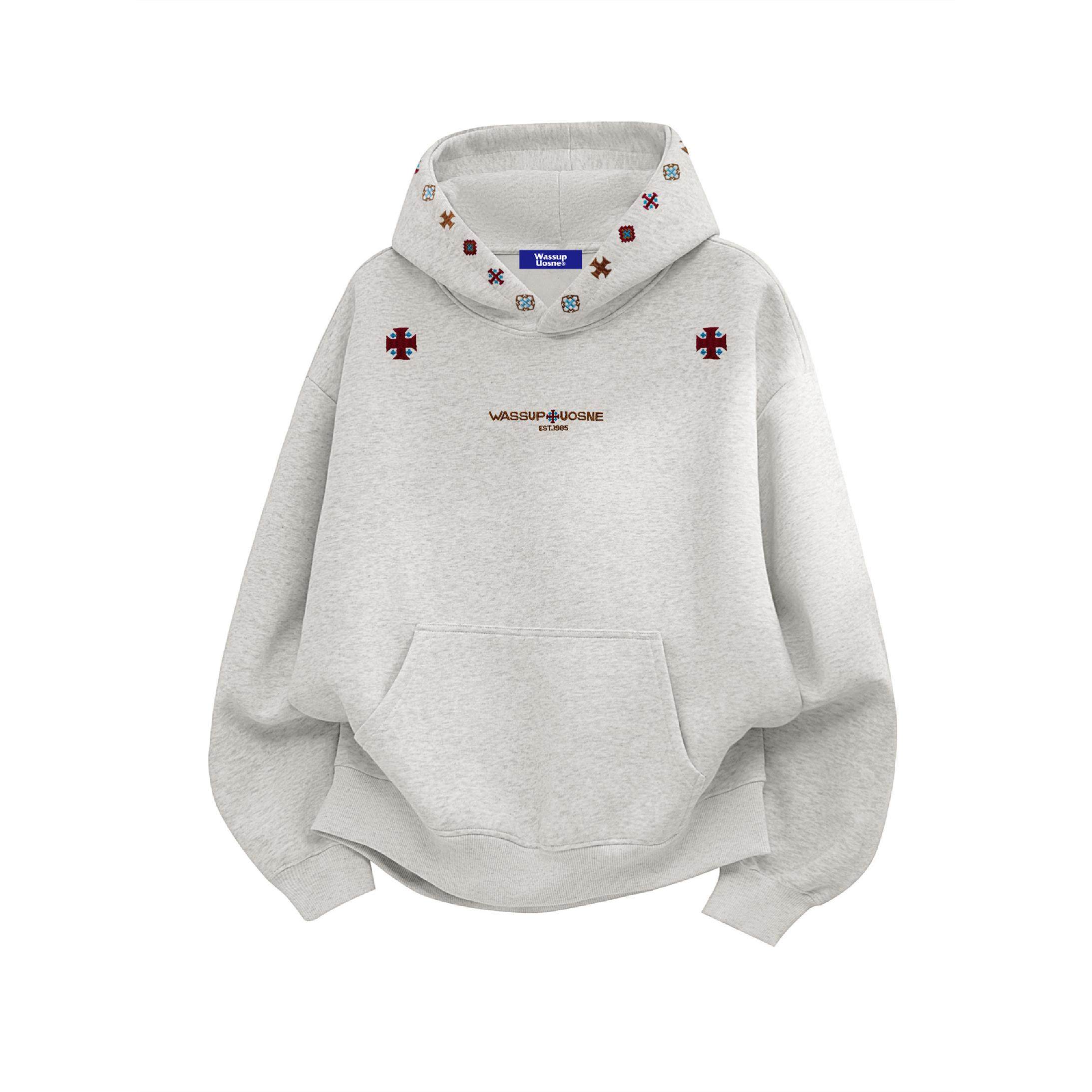 加绒加厚刺绣字母连帽秋冬2025新款卫衣女装宽松青少年情侣装上衣