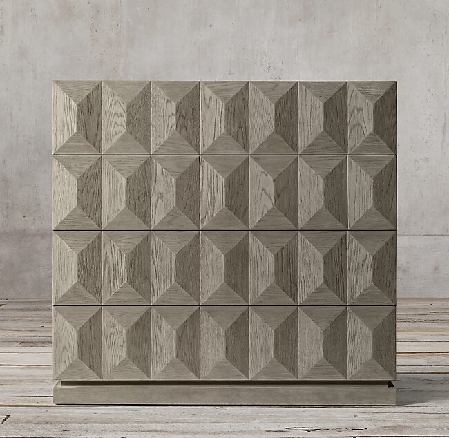 意式现代简约实木家具美国RH斗柜