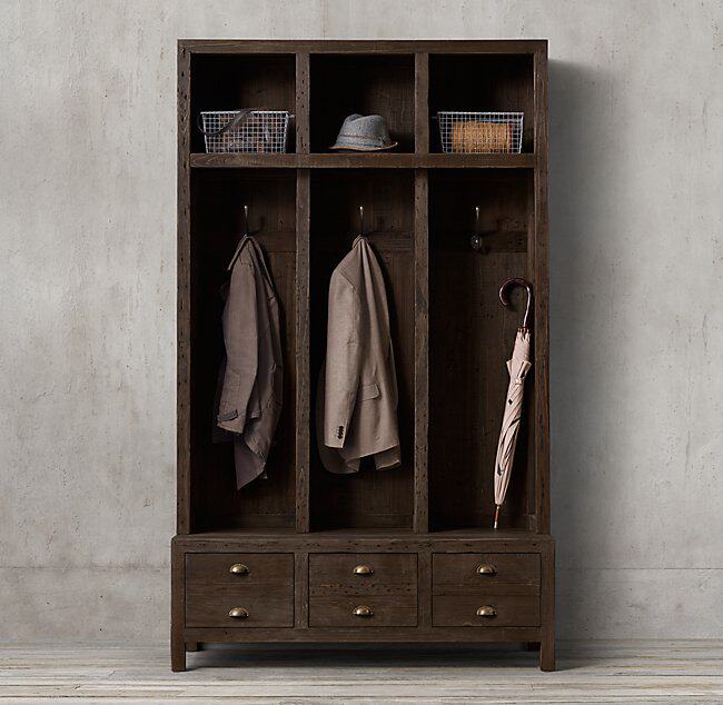 美国RH美式乡村复古实木衣橱家具