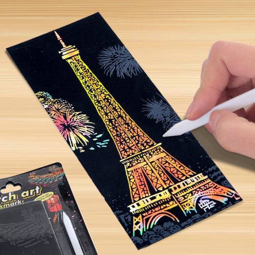 刮刮画纸便签炫彩世界名城夜景刮画diy手工减压解压儿童玩具礼物