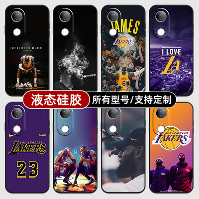 詹姆斯湖人NBA篮球星衣适用vivoS20PRO手机壳19S18E17硅胶软vivo16T15全包10保护12来图9定制7X200GT100Y300
