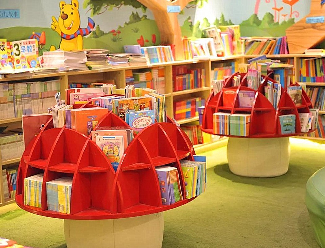 落地图书馆幼儿园早教展示架