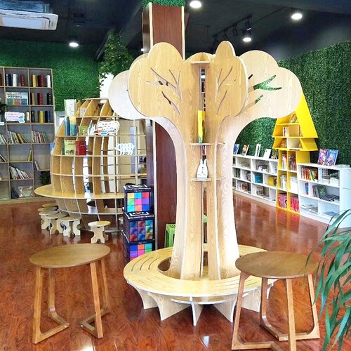 创意大树休息区门店餐厅阅读室