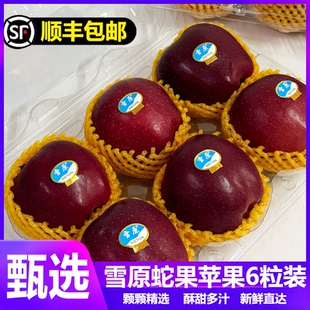 【顺丰】雪原蛇果苹果6粒装 黄土高原高海拔甘肃红蛇果酥甜多汁