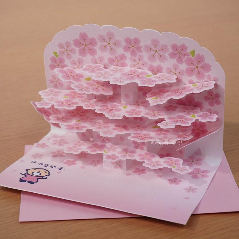 感谢万用卡|立体贺卡卡通大口仔祝福送闺蜜生日礼物女生感谢卡片