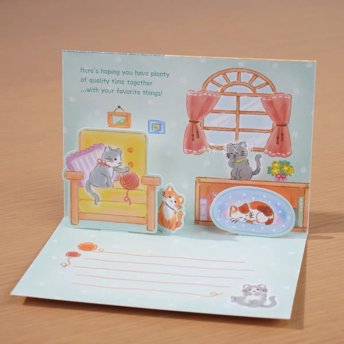 创意卡通可爱橘猫万用贺卡送朋友祝福卡小朋友感谢卡片女神节卡片