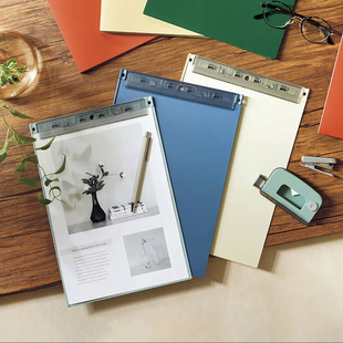 LIHIT LAB. 喜利mutual超薄抗菌办公板夹可夹笔可挂写字板夹