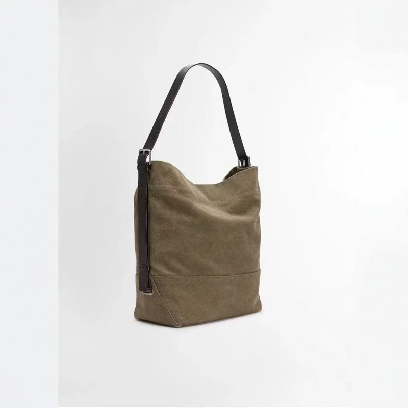 jennie同款LEM做旧帆布包大容量松弛感托特流浪包单肩斜挎包女