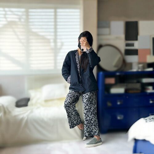 双面穿法式复古碎花丝棉棉服女