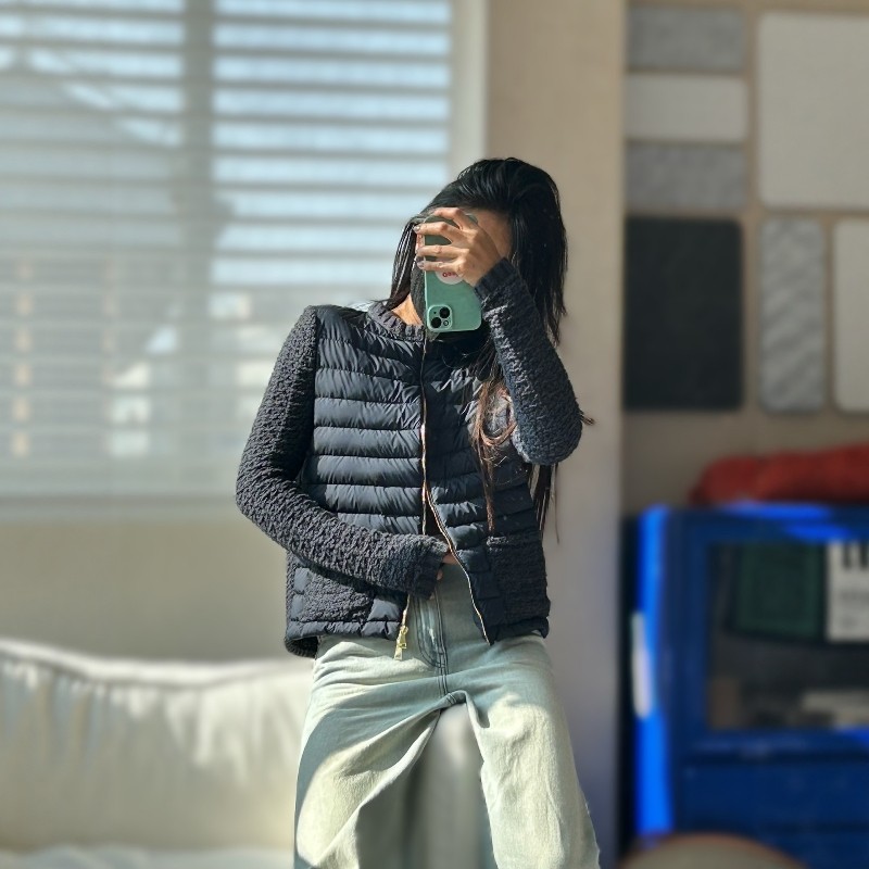 低调简洁雪尼尔粗针拼接轻便鹅绒羽绒服女口袋圆领拉链夹克外套女,女装/女士精品,羽绒服,淘宝优惠券,粉丝福利购,淘宝优惠卷