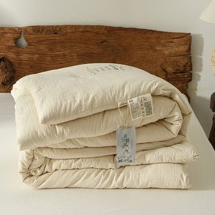 A类棉麻纯棉花被子被芯全棉薄夏被春秋被加厚保暖冬被棉被四季 被
