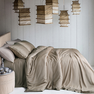 高端Tencel60支天丝四件套纯色样板房丝滑柔顺床上用品床单夏季