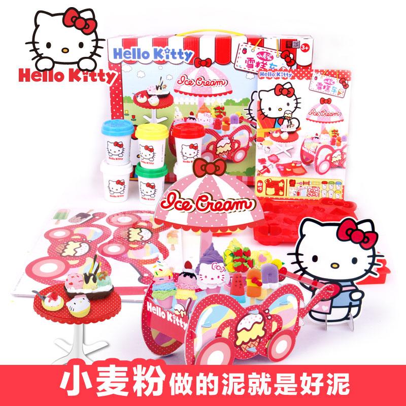 正版壹百分HelloKitty小麦泥彩泥橡皮泥凯蒂猫雪糕车套装KT 8601|ruв категории игрушка/коляска/головоломка/блоки/модель, цвет/глина/из глины, цвет/пластилин - от Buy2taobao.com для оказания профессиональной услуги покупки агента Taobao