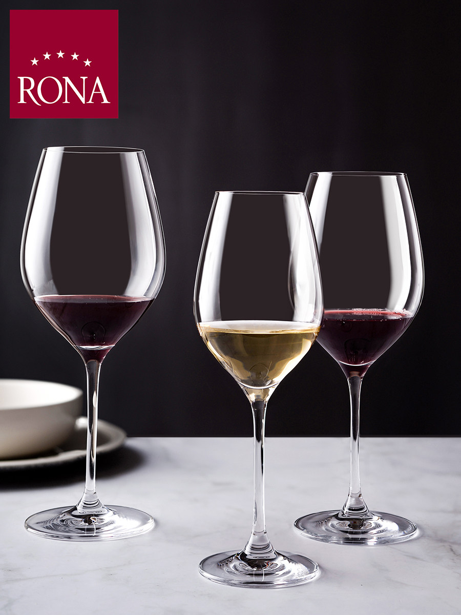 rona洛娜进口水晶玻璃波尔多红酒杯香槟杯红白葡萄酒杯礼盒套装