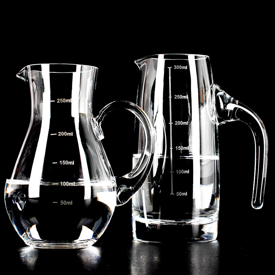 水晶玻璃白酒分酒器套装家用小号量酒器酒杯红酒醒酒器带刻度