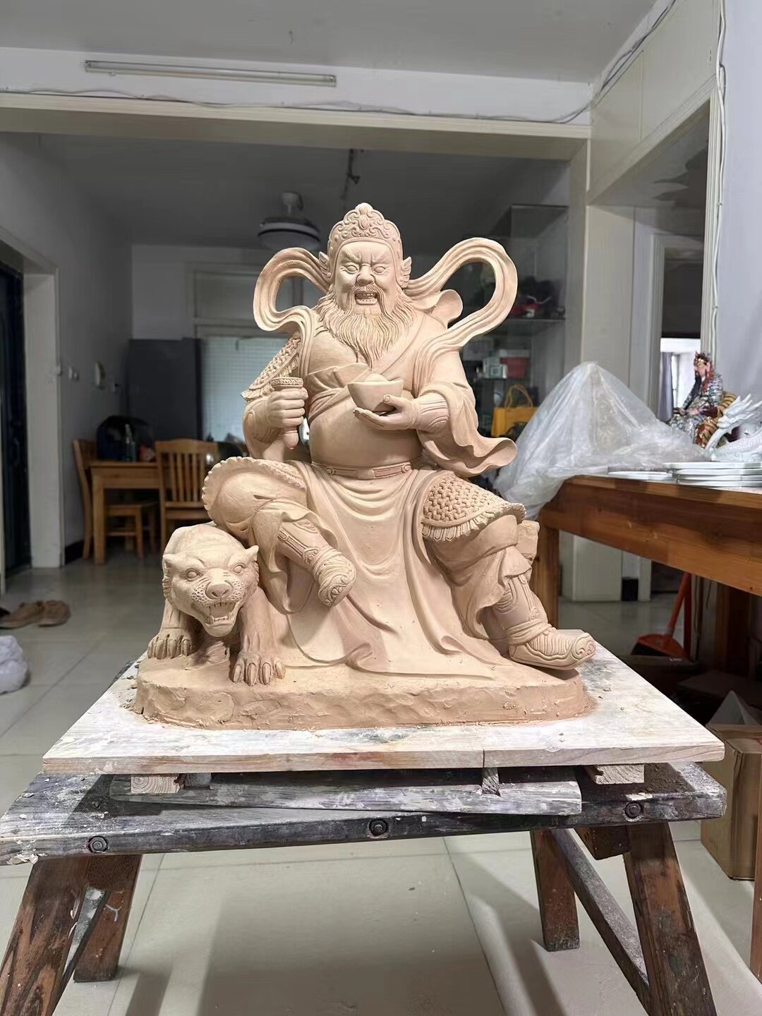 景德镇手工陶瓷雕塑定制寺庙道家摆件创意人物动物工艺品个性订做