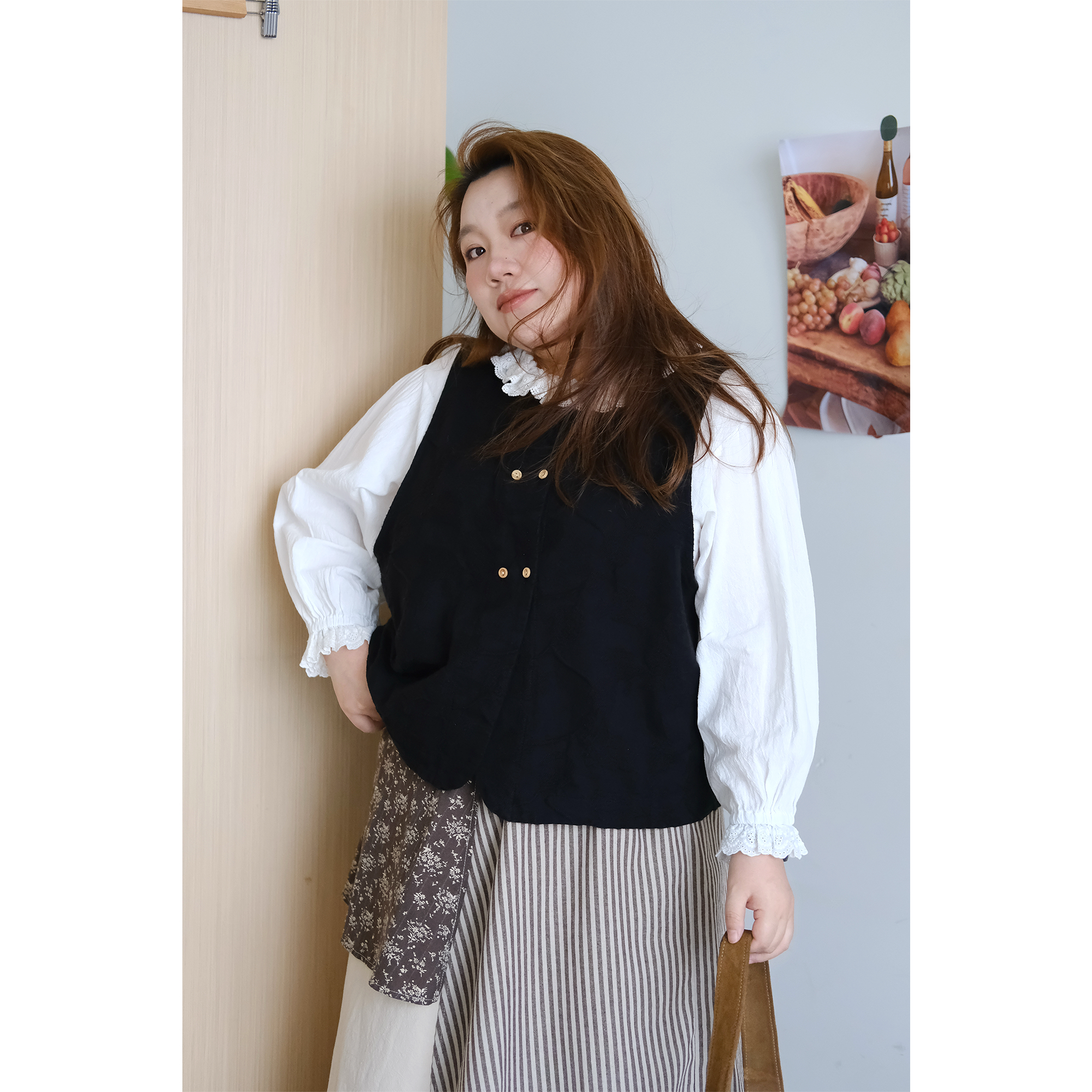 zooobaby08/18韩系简约双排扣暗花马甲女宽松休闲百搭背心上衣,女装/女士精品,大码内搭,淘宝优惠券,粉丝福利购,淘宝优惠卷