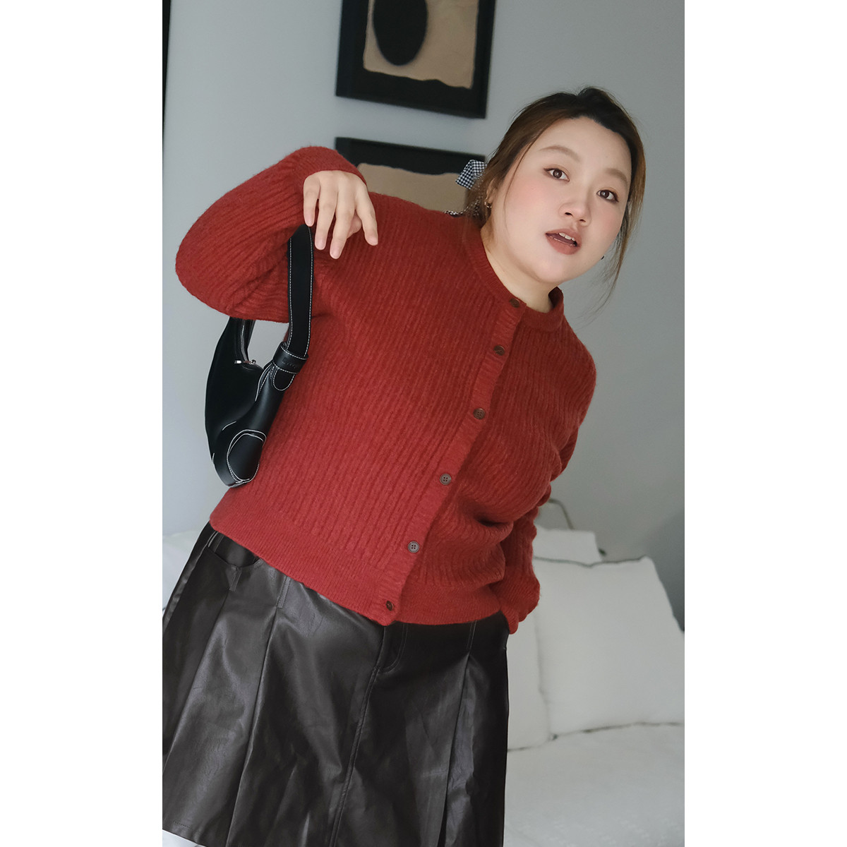 10/21晚八点 纯色简约韩系圆领针织开衫坑条毛衣上衣,女装/女士精品,常规大码外套,淘宝优惠券,粉丝福利购,淘宝优惠卷