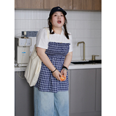 zooobaby04 03晚八点韩系多穿格子抹胸裙半身裙宽松显瘦百搭