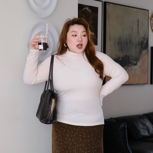 zooobaby01/04韩系简约半高领打底衫女显瘦百搭上衣
