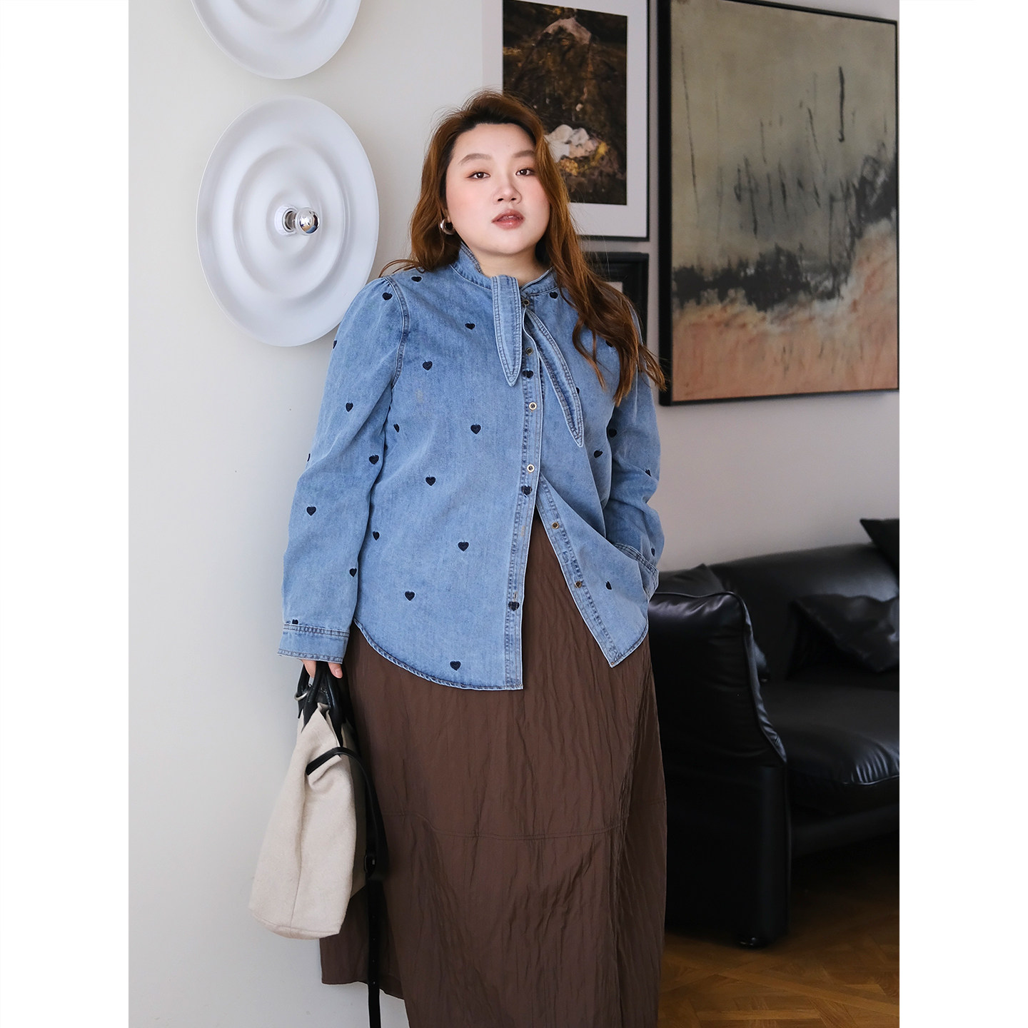 zooobaby01/04韩系简约翻领爱心刺绣牛仔领结外套女显瘦百搭上衣,女装/女士精品,常规大码外套,淘宝优惠券,粉丝福利购,淘宝优惠卷