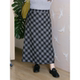 zooobaby10 14韩系简约格子高腰气质半身裙女遮胯显瘦中长裙子