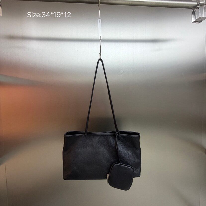 新款复古真皮女包简约单肩包通勤百搭荔枝纹托特包潮流时尚腋下包