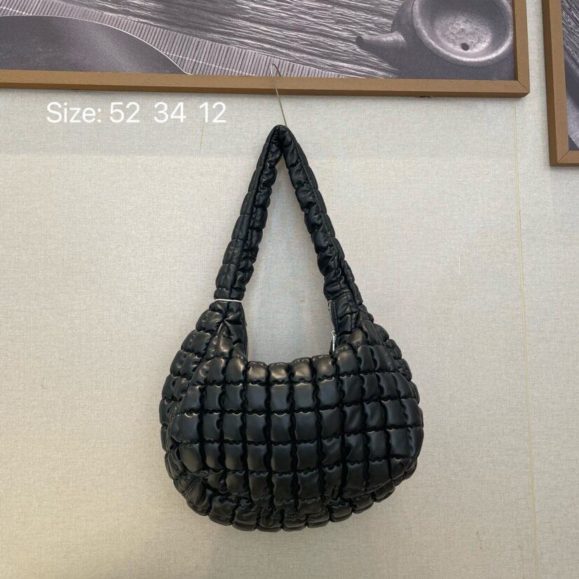 包包女2026新品韩国网红复古菱格车线褶皱大容量托特包单肩腋下包