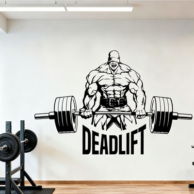 DEADLIFT杠铃健身房励志墙贴