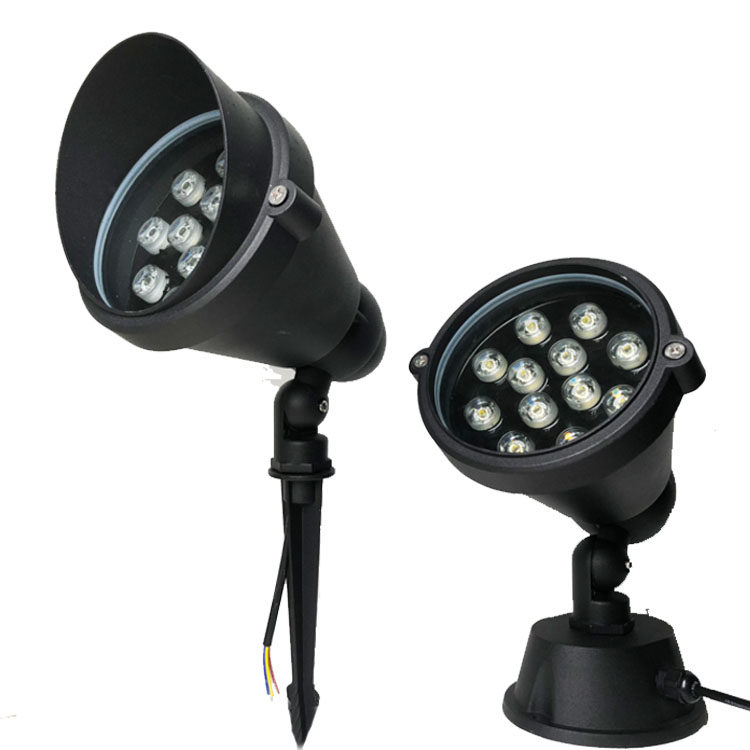 led花园射树灯照树灯地灯草坪景观室外插地射灯户外防水庭院绿化