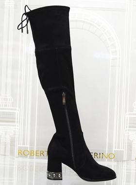 清货皇冠老店正品 Roberta诺贝达冬靴女靴过膝长靴RA228015
