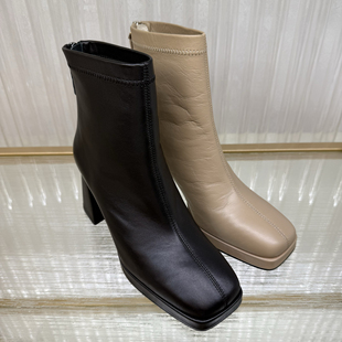 法国乐芙女鞋 FAOU 粗跟时尚 吊牌价2699 新品 短靴L224028 上架