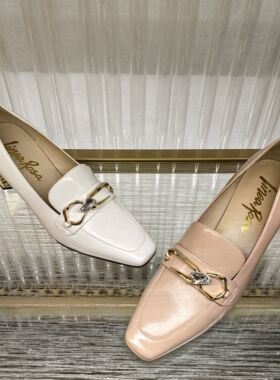 皇冠老店正品 Linea Rosa/恋尚萝莎 高跟粗跟乐福女鞋 4M62707