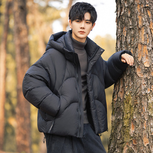 高充绒量重磅加厚短款羽绒服男士2025冬季新款极寒特厚保暖面包服