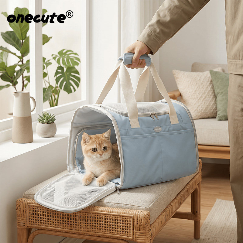 猫包太空舱手提宠物外出透气大容量防应激航空箱可折叠猫咪出行包