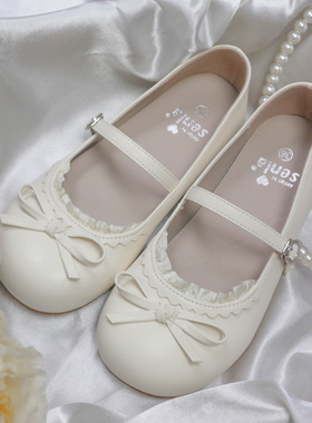 全款预约 小芙蕾2.0 原创可爱lo鞋蝴蝶结平底单鞋女圆头lolita鞋