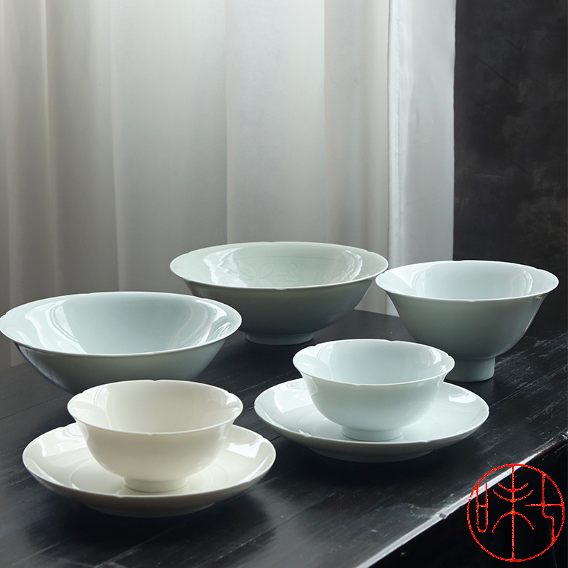 陶瓷宋韵大众葵口新中式餐具