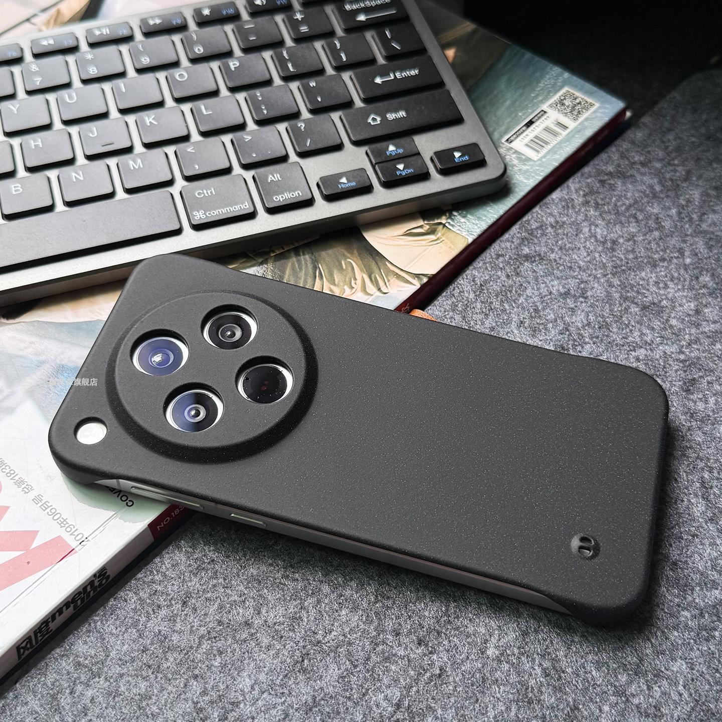 适用于 于findx8Ultra手机保护壳超薄半包防摔无边框oppofindx8S+岩砂简约findx7Ultra磨砂硬壳findx6pro黑色