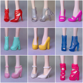 水晶鞋 女孩玩具正换装 子30CM洋娃娃时尚 高跟鞋 娃娃鞋 子舞台鞋