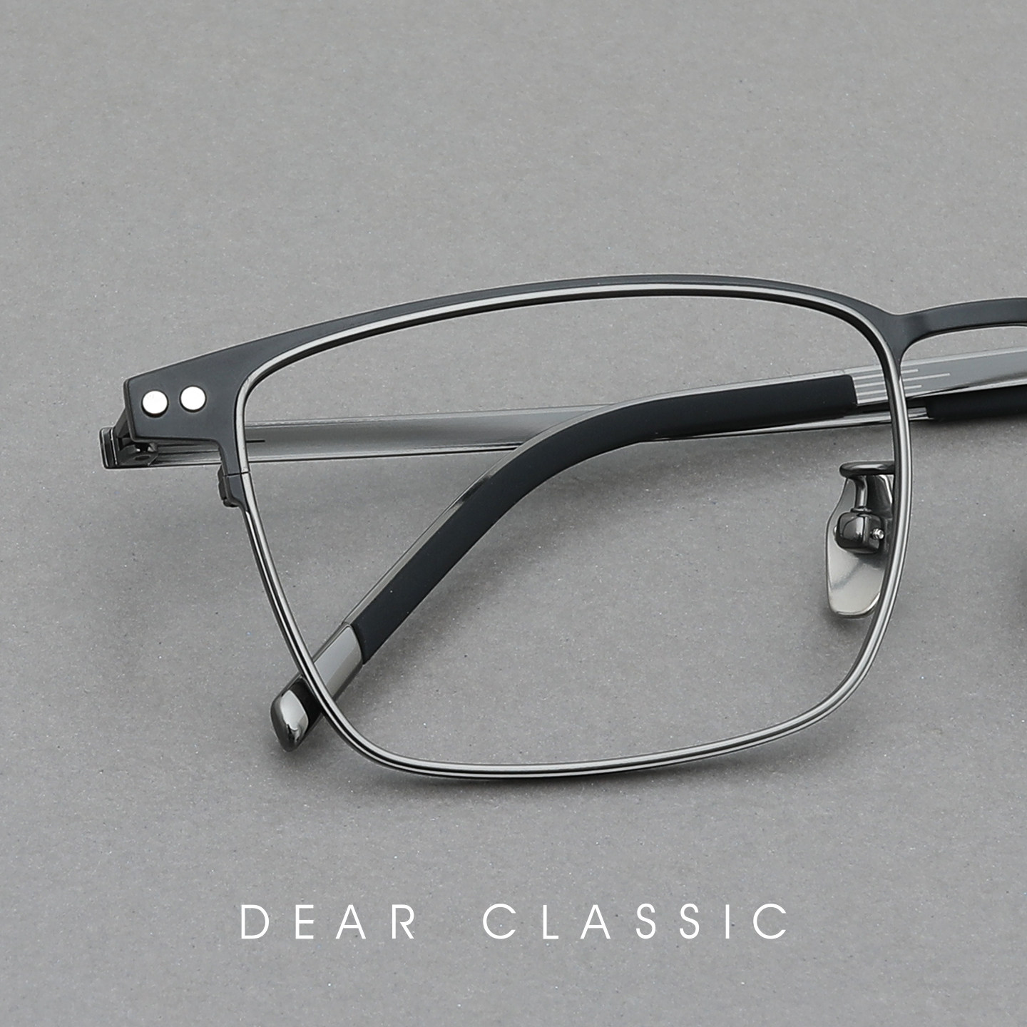 男士天菜 57片宽小众设计大脸商务纯钛眼镜框近视眼镜架男款高档