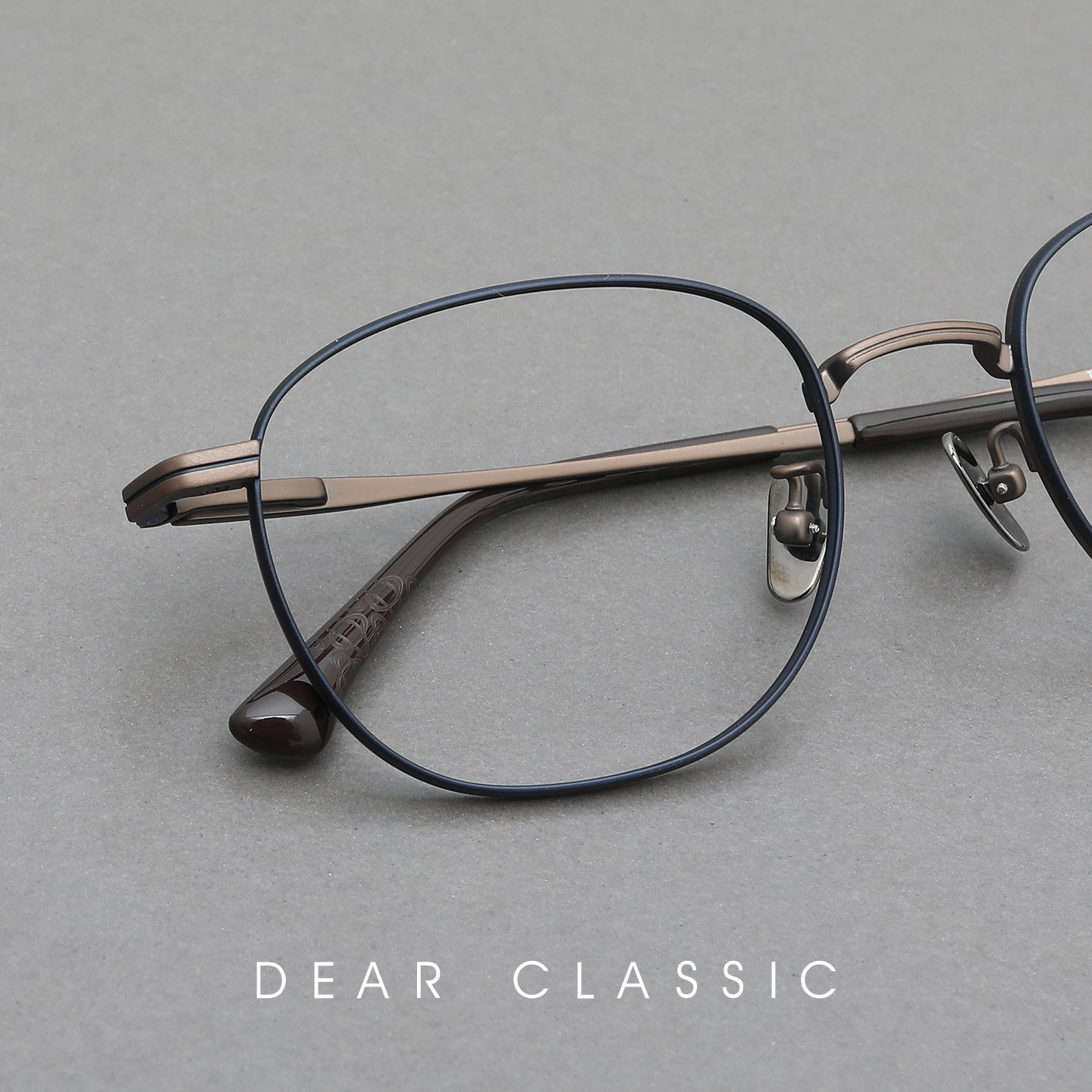 松弛韩男 53片宽小众设计纯钛椭圆眼镜框近视超轻眼镜架男款高档