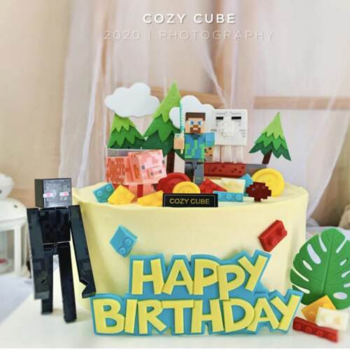 同城配送我的世界男孩生日蛋糕