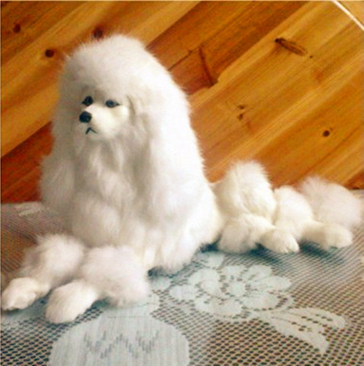 贵妇犬动物摄影舞台道具仿真狗